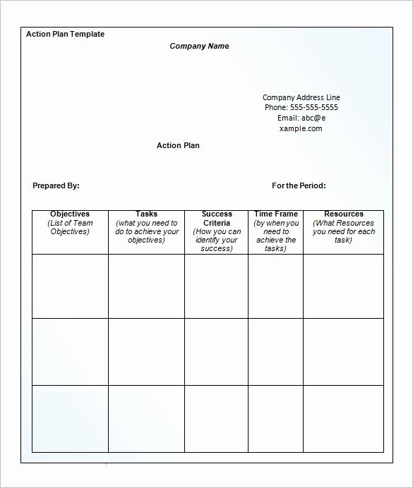 Sample Action Plan Template Awesome 14 Business Action Plan Template Doc Pdf