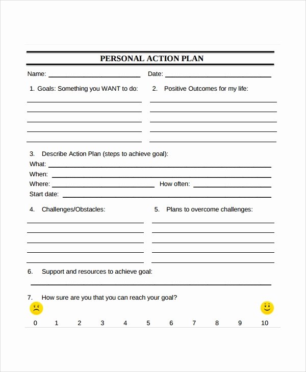 Sample Action Plan Template Best Of 11 Sample Personal Action Plans