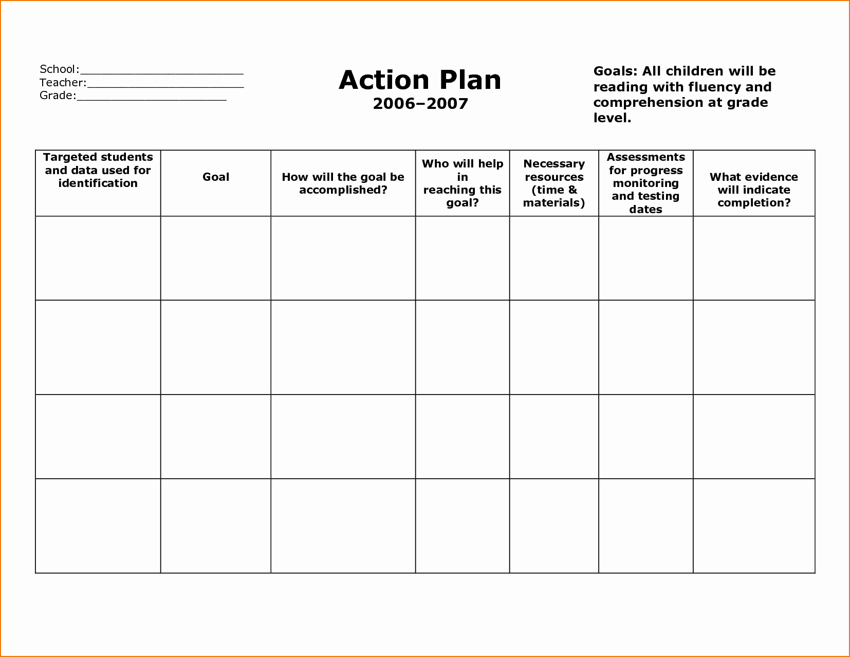 Sample Action Plan Template Lovely 6 Sample Action Plan Template
