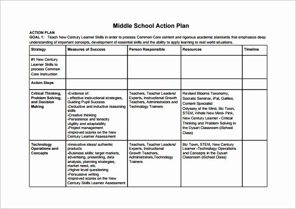 Sample Action Plan Template Luxury 11 School Action Plan Templates Word Pdf