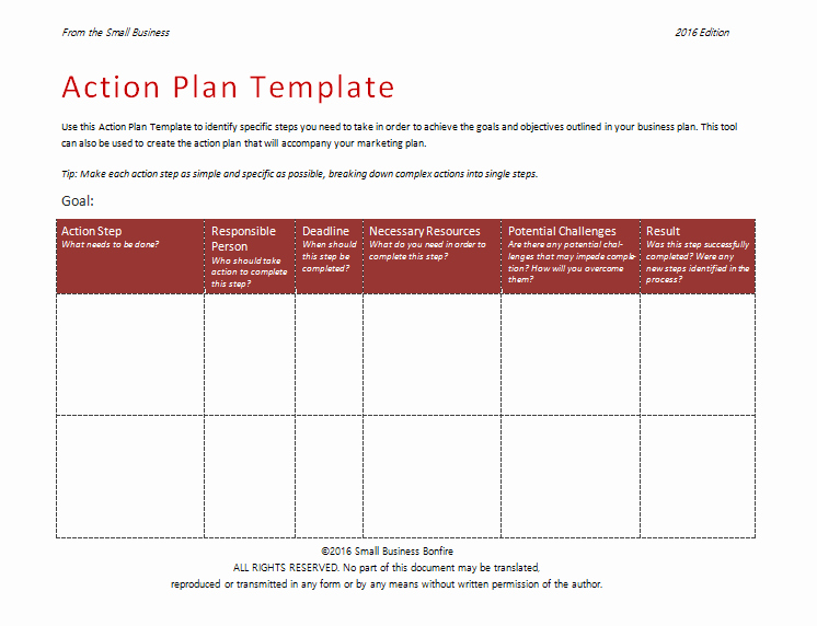 Sample Action Plan Template Unique 58 Free Action Plan Templates &amp; Samples An Easy Way to