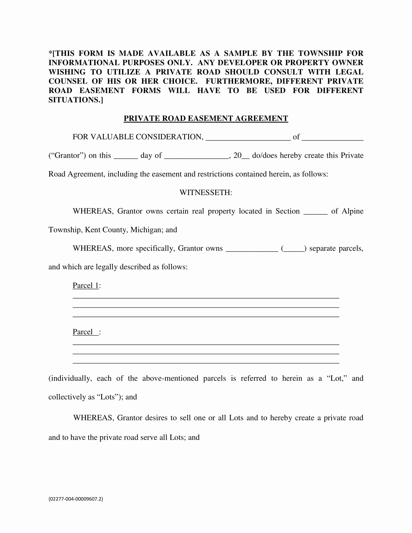 Sample Easement Agreement Elegant 10 Easement Agreement Contract forms Pdf