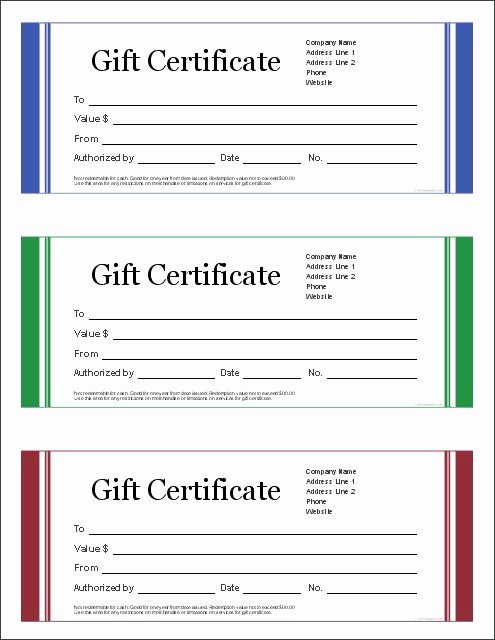 Sample Gift Certificate Wording Elegant Download the Blank Gift Certificate From Vertex42