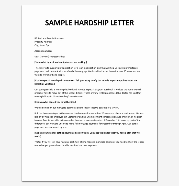 Sample Letter Of Explanation for Buying Second Home Elegant Hardship Letter Template 10 for Word Pdf format