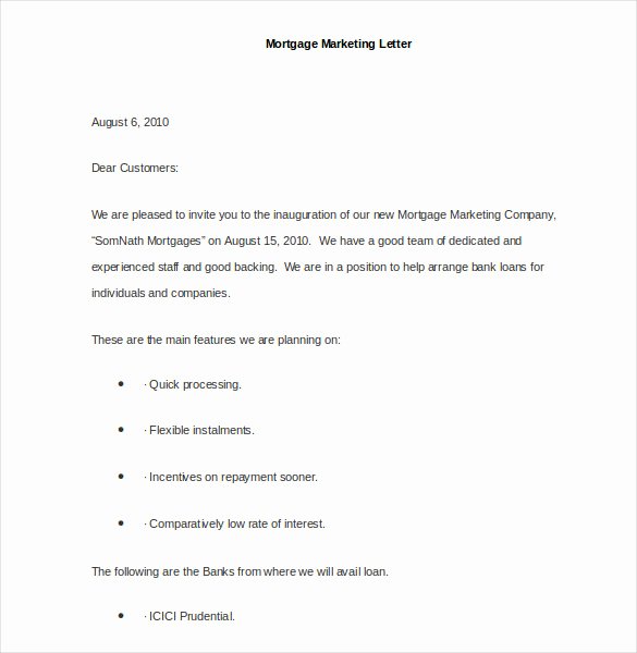 Sample Letter Of Explanation for Mortgage Refinance Elegant Contoh Marketing 30 Marketing Letter Templates – Free