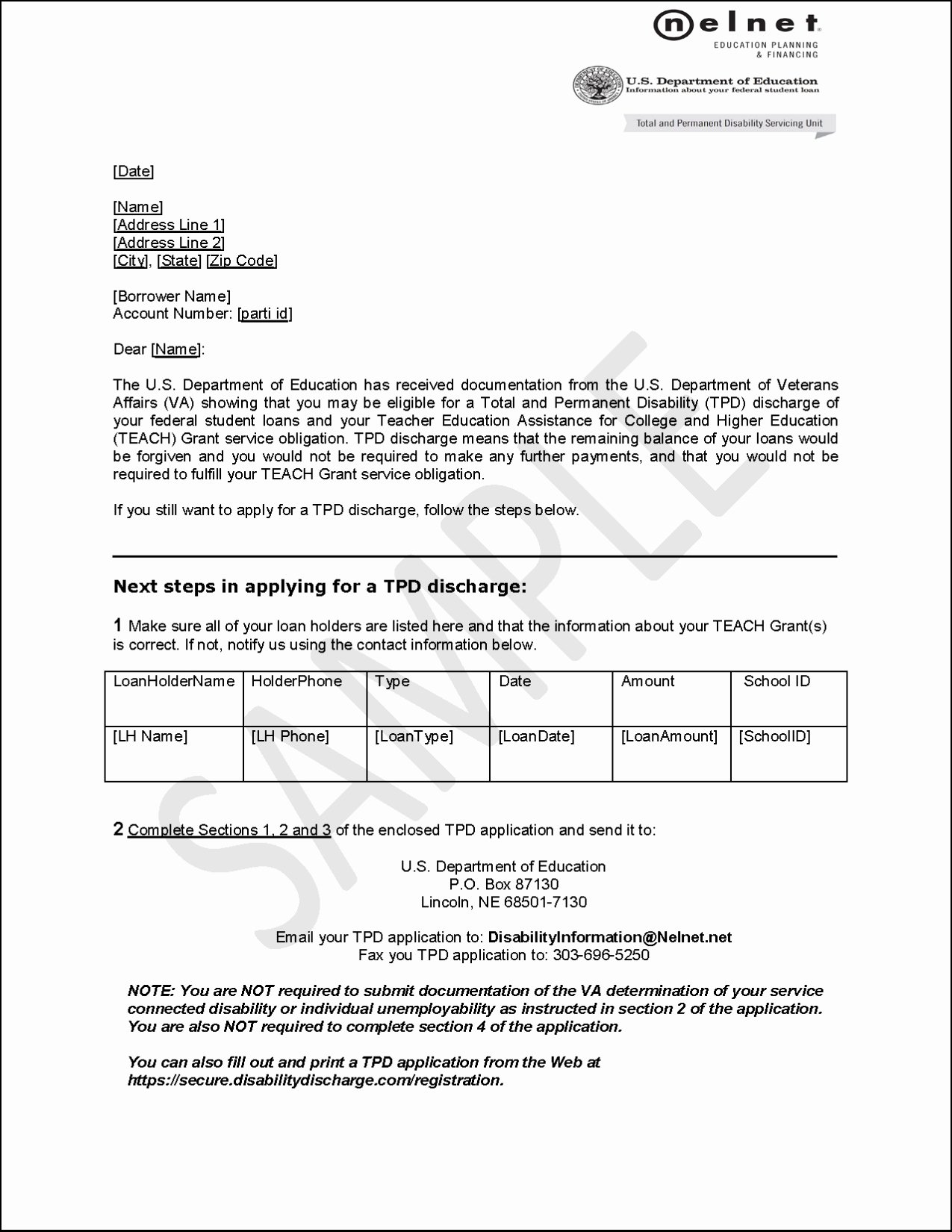 Va Disability Letter Sample