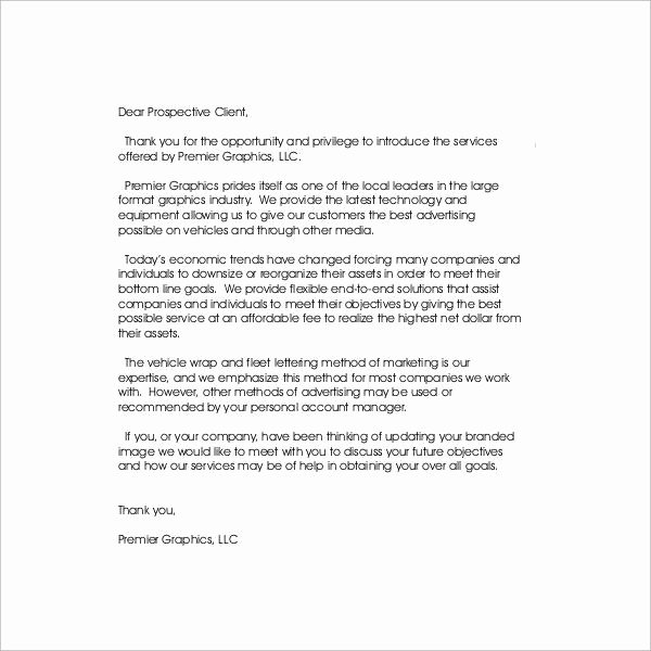 Sample Marketing Letters to Potential Clients Unique 30 Sample Introduction Letters to Download for Free