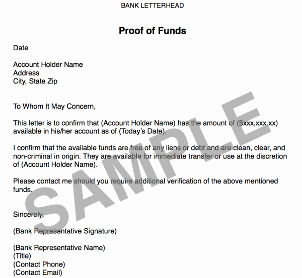 Sample Proof Of Funds Letter Template Awesome 5 Must Have Ponents Of A Rock solid Fer – Realeflow