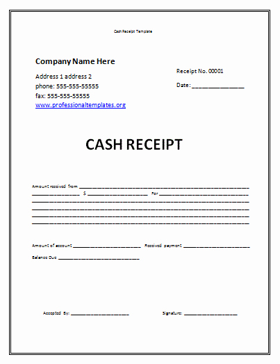 Sample Receipt for Cash Payment Elegant Receipt Template Free