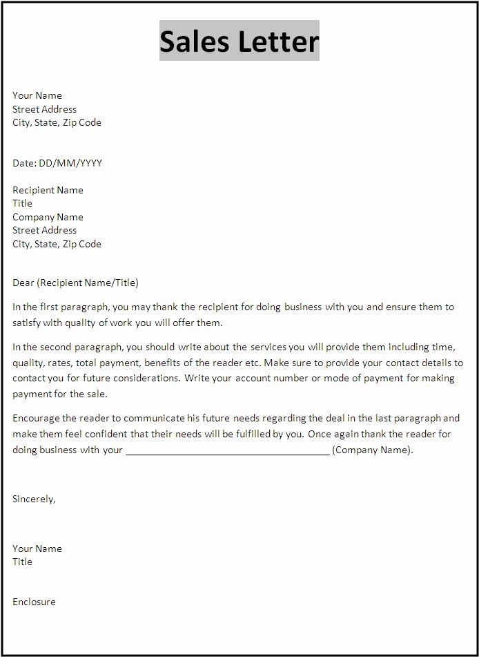 Sample Sales Letter to Potential Client Lovely Letter Templates