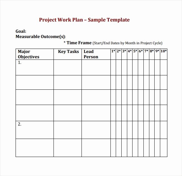 Sample Work Plan Template Beautiful Project Plan Template 20 Download Free Documents In Pdf