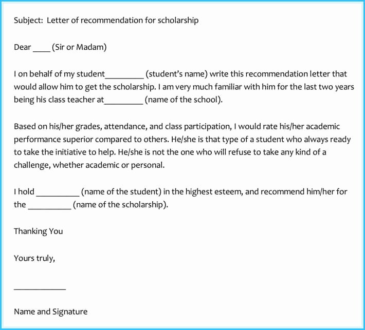 Scholarship Recommendation Letter From Teacher Inspirational 20 Best Reference Letter Examples and Writing Tips