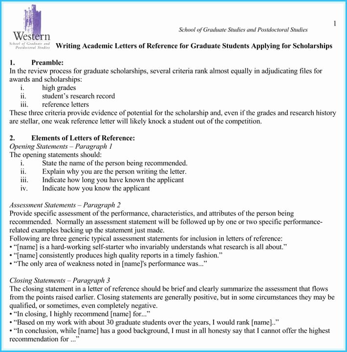 Scholarship Recommendation Letter Templates Elegant Scholarship Reference Re Mendation Letters 7 Sample