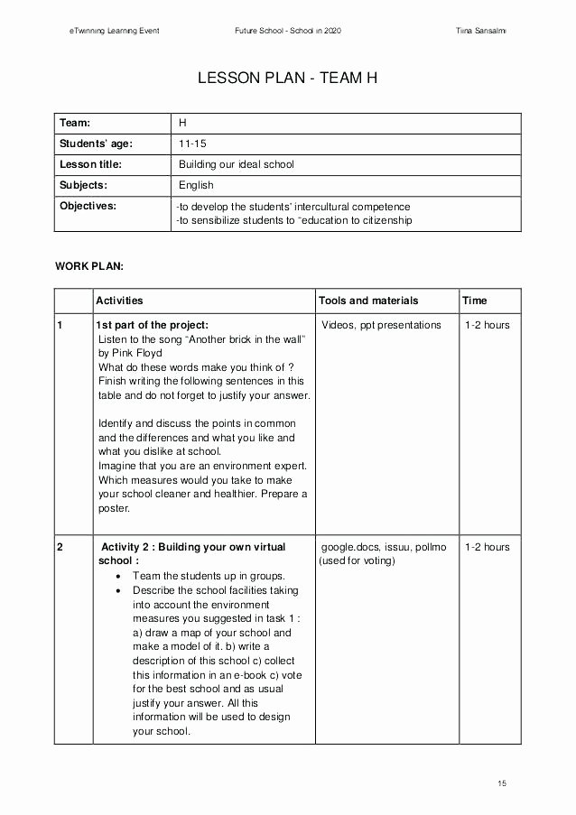 School Counselor Lesson Plan Template Fresh 26 Of Template Guidance Counselor Long Range Plan