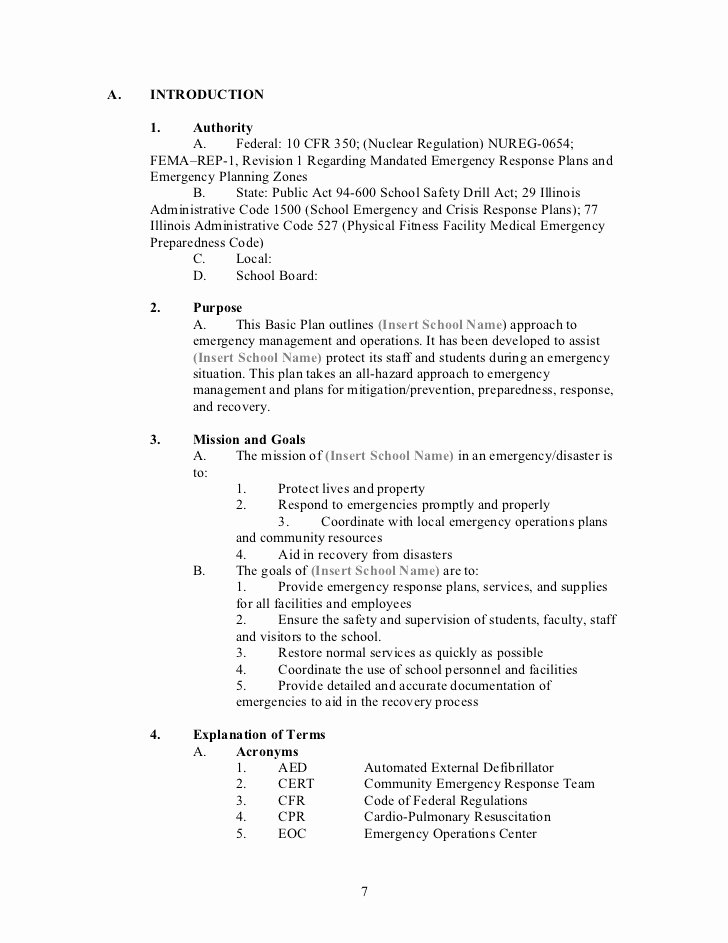 School Crisis Plan Template Awesome Crisis Intervention Plan Sample