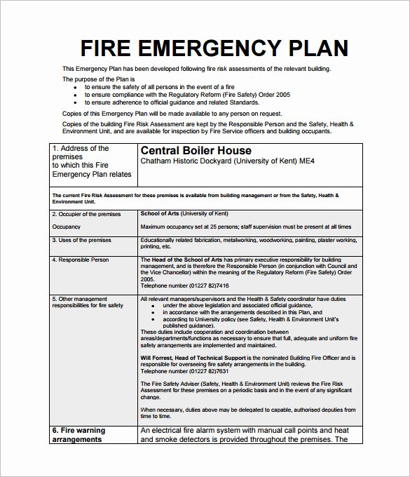 School Crisis Plan Template Luxury Emergency Action Plan Template 8 Free Sample Example