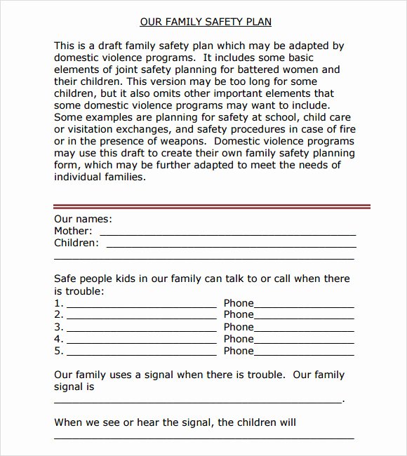 School Safety Plan Template Luxury Safety Plan Template