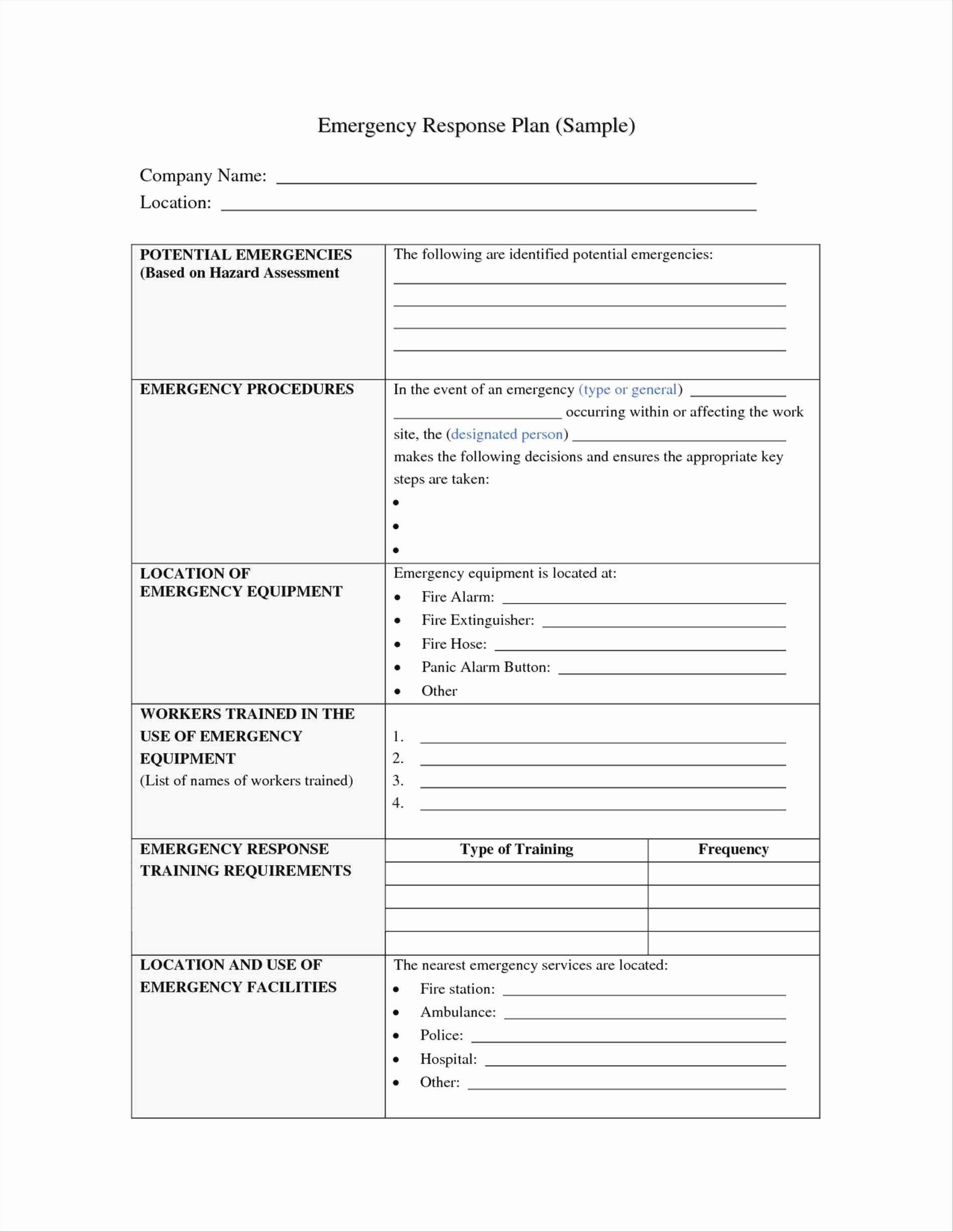 School Safety Plan Template New Lovely School Emergency Operations Plan Template