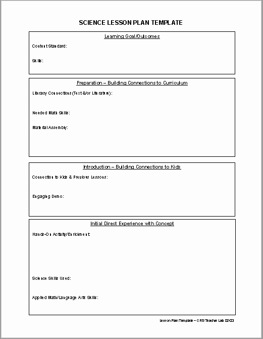Science Lesson Plan Template Fresh 39 Free Lesson Plan Templates Ms Word and Pdfs Templatehub