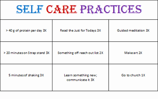 Self Care Plan Template Unique Dancing with Monsters Self Care Bingo
