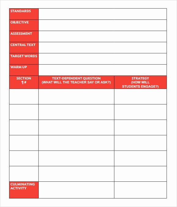 Shared Reading Lesson Plan Template Unique Sample Guided Reading Lesson Plan 8 Documents In Pdf