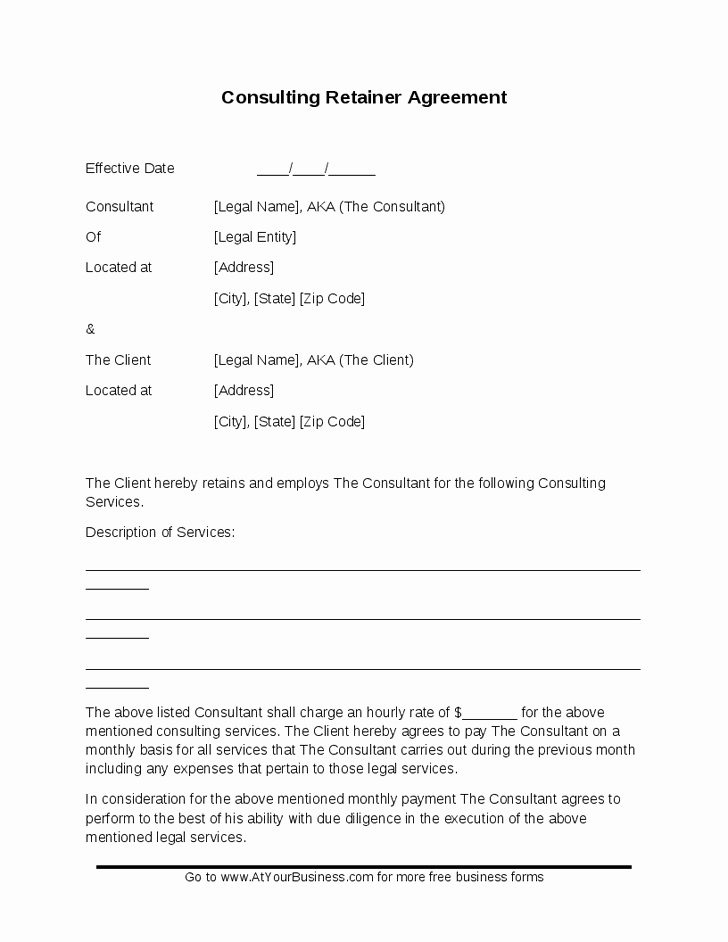 Short form Consulting Agreement Best Of Simple Consulting Agreement