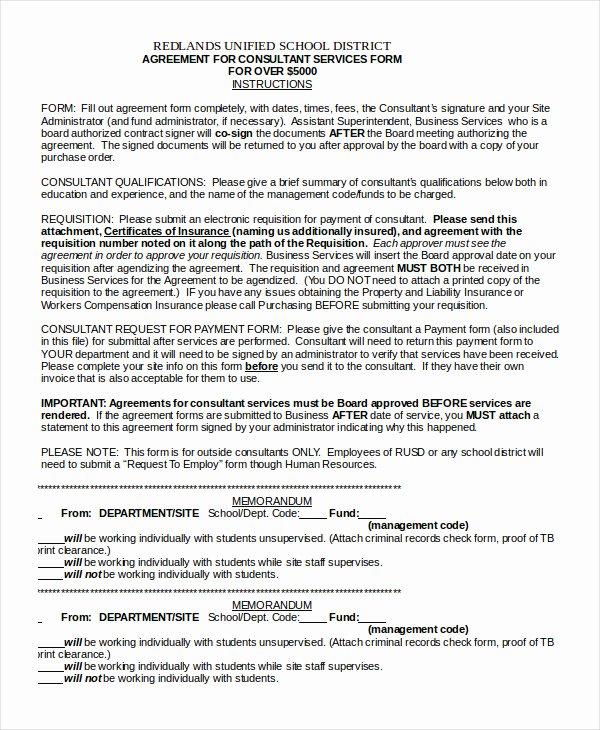 Short Consulting Agreement Template