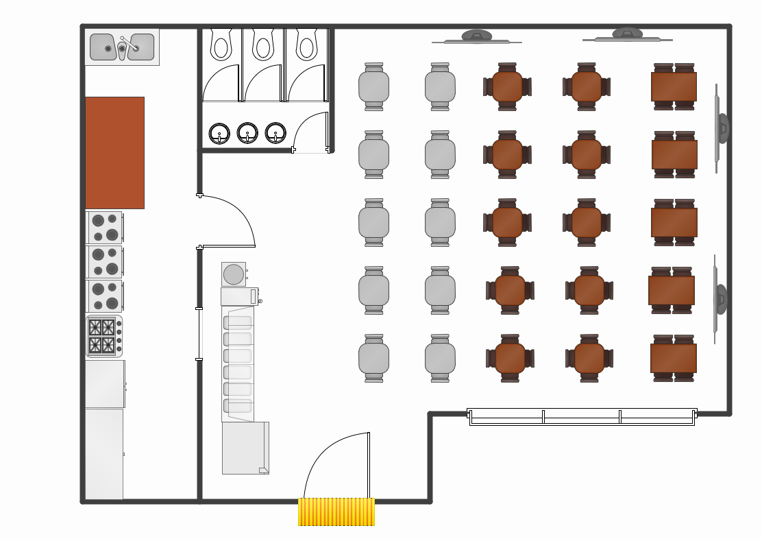 Simple Cafeteria Plan Template Unique Café Floor Plan Design software