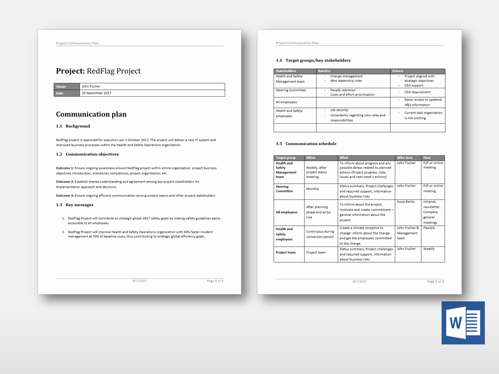 Simple Communication Plan Template Best Of Simple Project Munication Plan