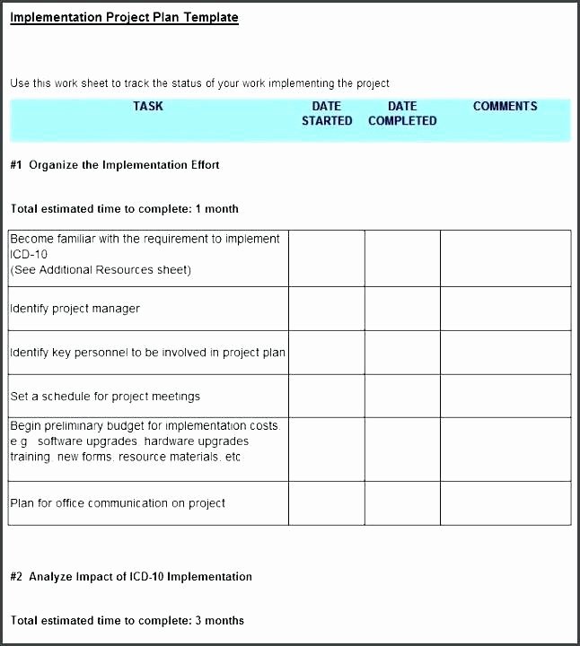 Simple Implementation Plan Template Beautiful Excel Project Management Template to Her with Simple