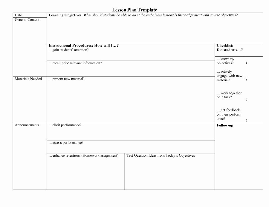 Simple Lesson Plan Template Beautiful 44 Free Lesson Plan Templates [ Mon Core Preschool Weekly]