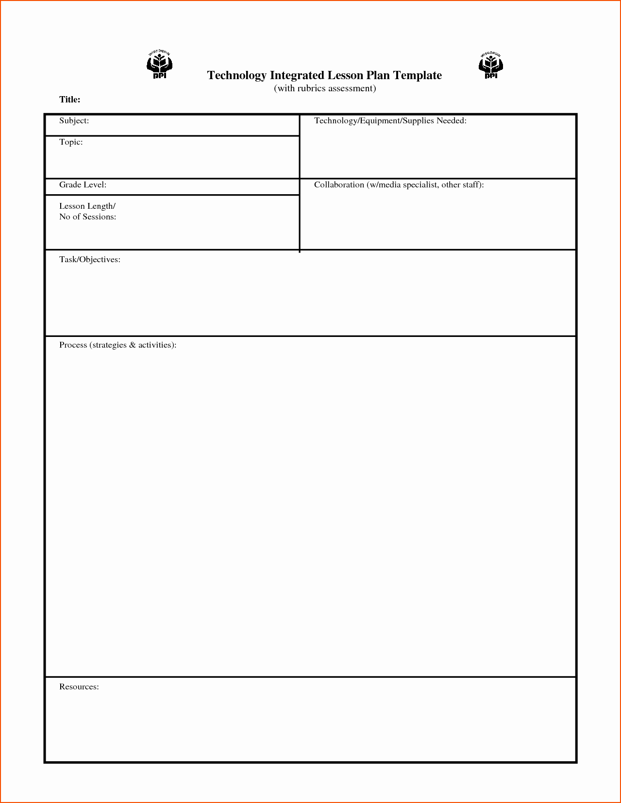 6 simple lesson plan template