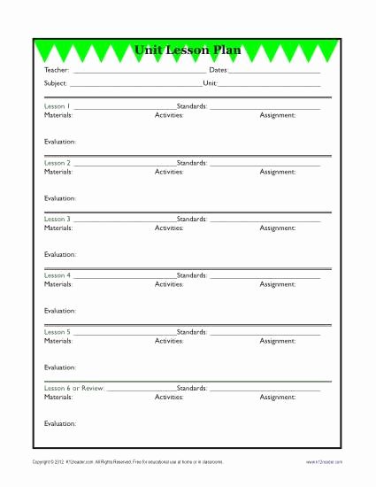 Simple Lesson Plan Template Fresh Detailed Unit Lesson Plan Template Elementary Reading