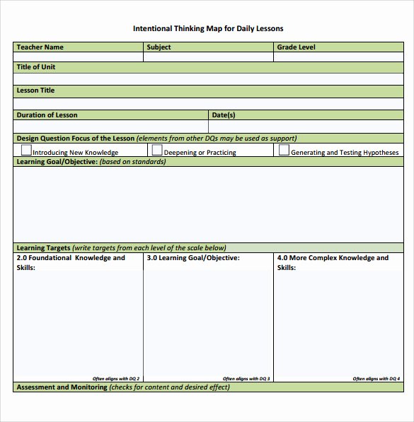 Simple Lesson Plan Template Word Awesome Sample Simple Lesson Plan Template 11 Download Documents