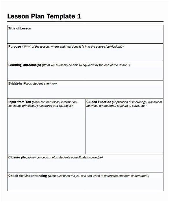 Simple Lesson Plan Template Word Best Of An Example Of A Lesson Plan Template Sample Simple Lesson