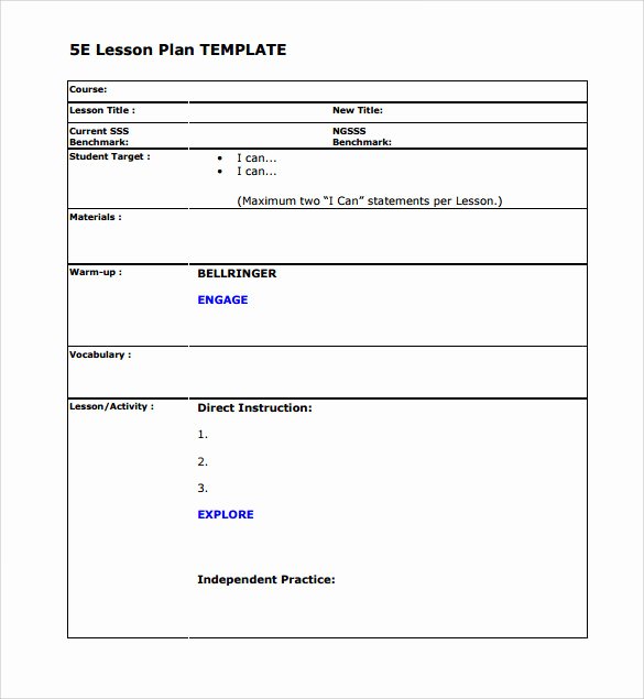 Simple Lesson Plan Template Word Best Of Sample Simple Lesson Plan Template 11 Download Documents