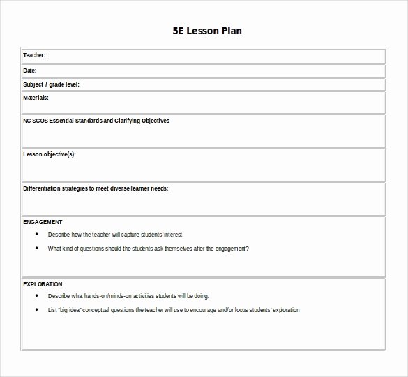 Simple Lesson Plan Template Word Fresh 11 Microsoft Word Lesson Plan Templates