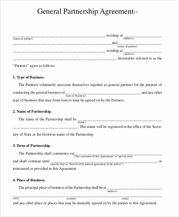 Simple Shared Well Agreement Unique Partnership Agreement 20 Free Word Pdf Documents