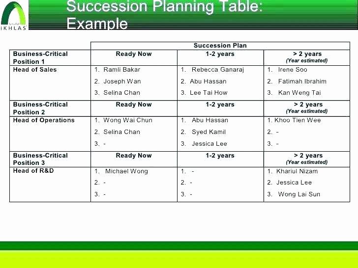 Simple Succession Plan Template Beautiful Succession Planning Template