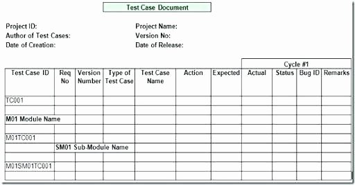 Simple Test Plan Template Elegant software Test Plan Template Excel Sample Fresh Development