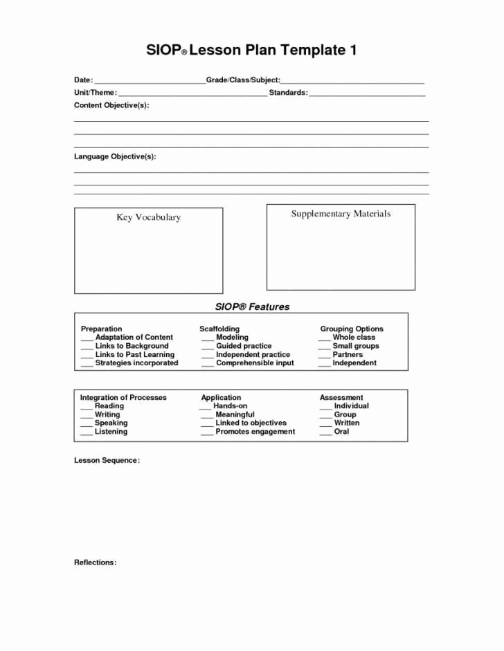 Siop Lesson Plan Template 3 Inspirational Siop Lesson Plan Template 3 Example Flirtyco