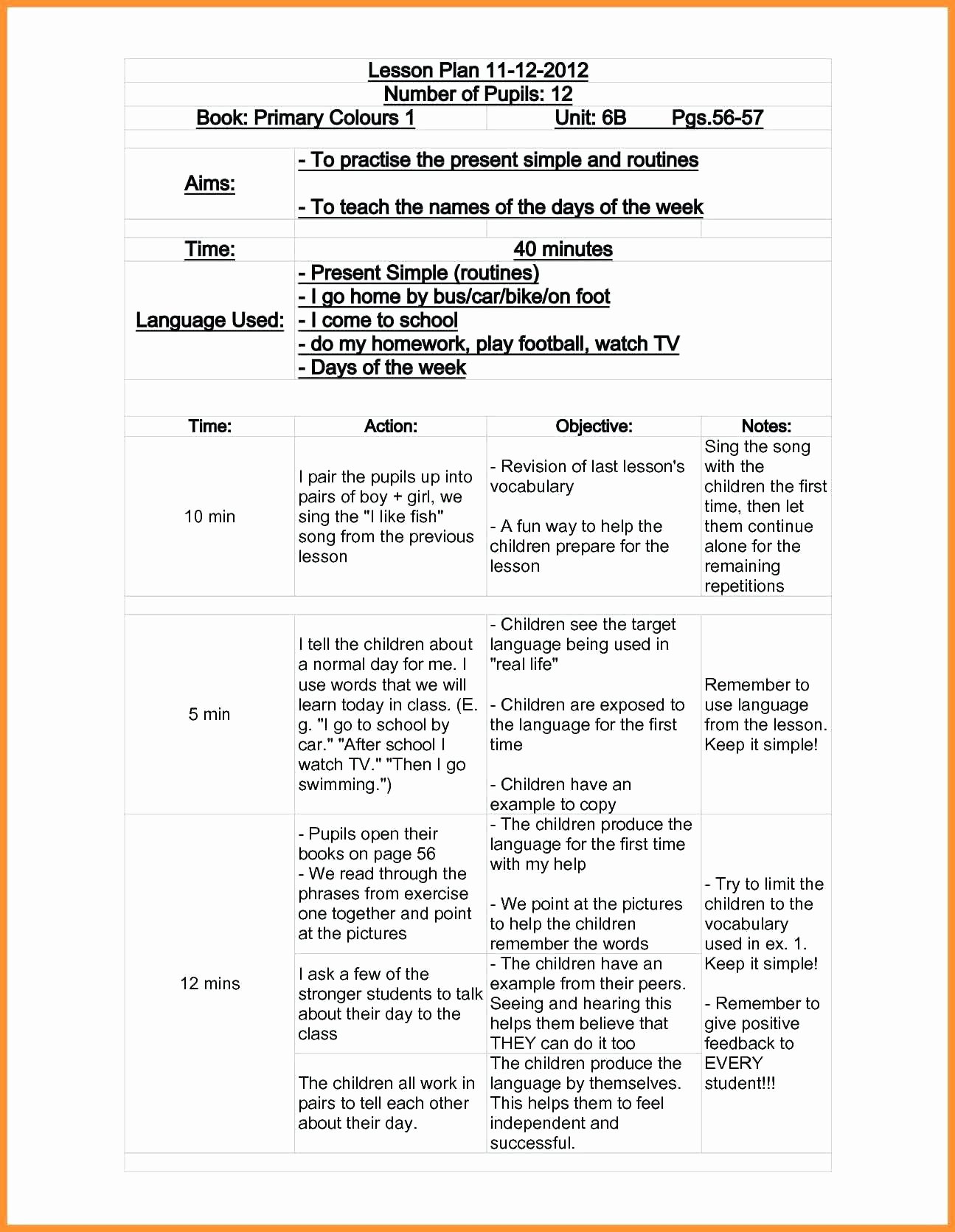 Siop Lesson Plan Template 3 New Siop Lesson Plan Examples First Grade Full Size Lesson