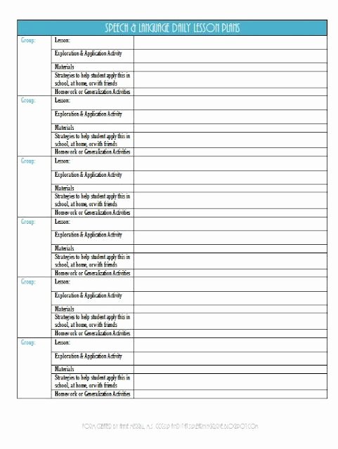Slp Lesson Plan Template New 198 Best Slp forms Templates and Reference Sheets Images