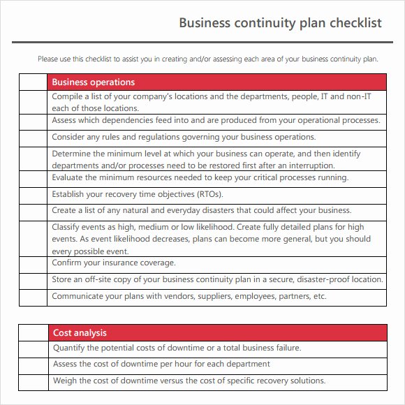 Small Business Continuity Plan Template Beautiful Business Continuity Plan Template