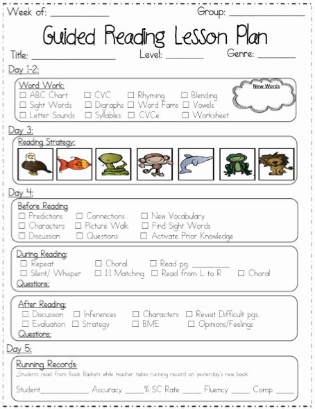 Small Group Lesson Plan Template New 20 Best Guided Reading Resources Images On Pinterest