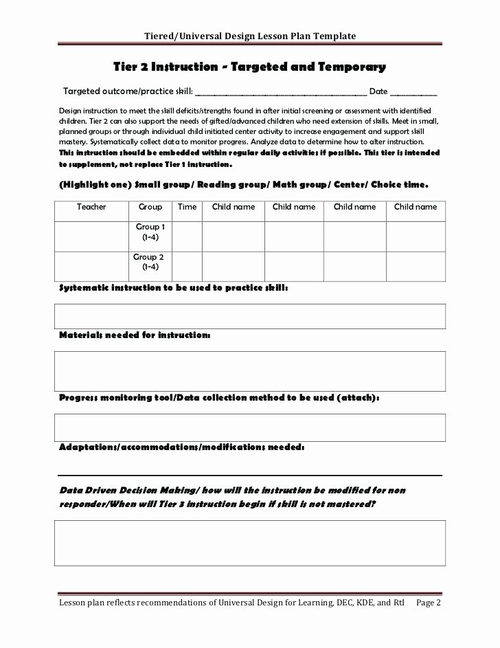 Small Group Lesson Plan Template Unique Group Lesson Plan Template
