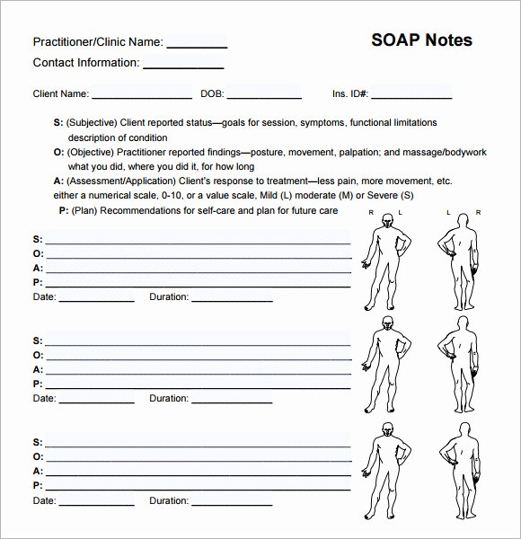 Soap Note Layout Inspirational 9 Sample soap Note Templates – Word Pdf
