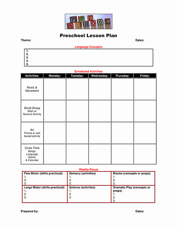 Social Skills Lesson Plan Template Elegant Preschool Lesson Plan Template 7 In Word &amp; Pdf