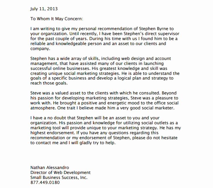 Social Worker Recommendation Letter Lovely Certificates Accolades and Other Goo S – Stephen byrne