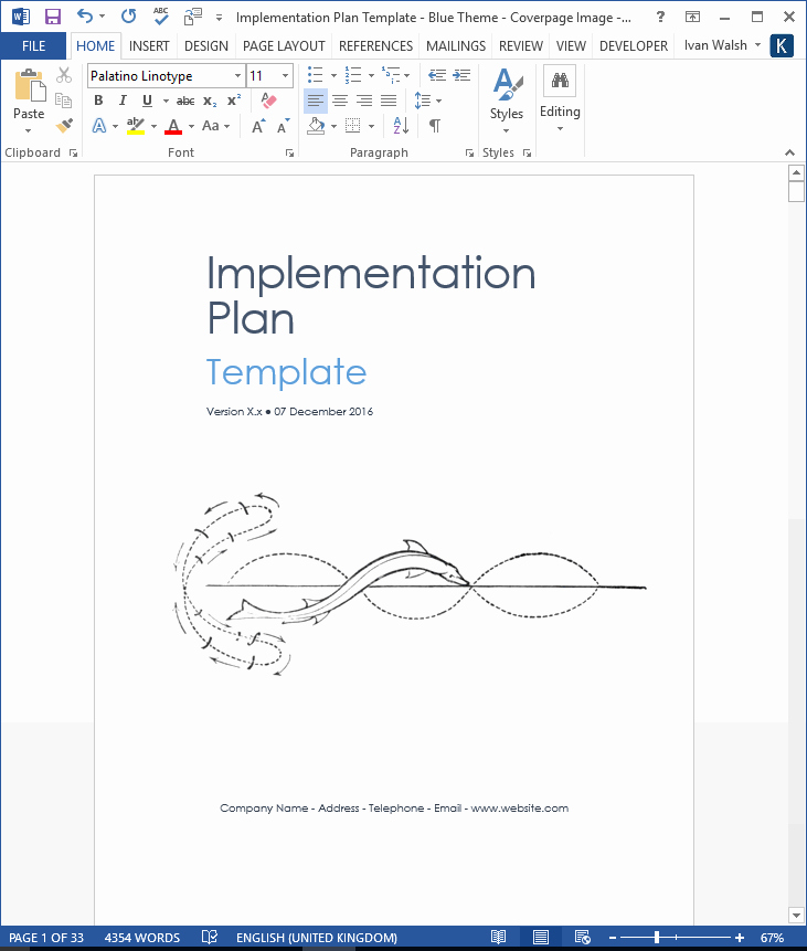 Software Implementation Plan Template Awesome Implementation Plan Template Ms Word